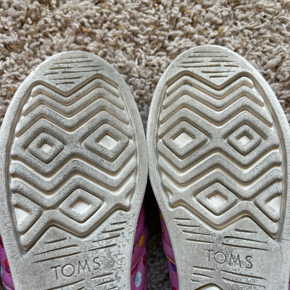 TOMS X CANDY LAND Pink Slip On Shoes Flats Alpargata Women's Size 8.5